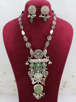 Lipika Long Neckace set- Turquoise