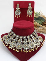 Brishti Bib Necklace Set-Metallic