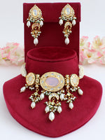 Nabhya Necklace Set- Moon Stone