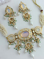 Nabhya Necklace Set-Moon Stone