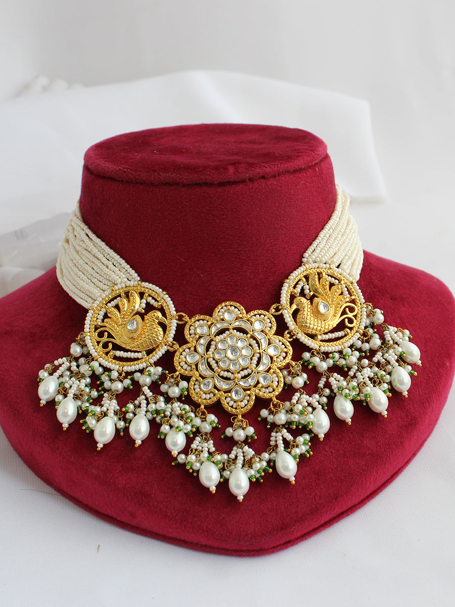 Neeta Choker Necklace Ready-to-Ship Kundan Necklace | Indian Jewelry USA