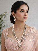 Avira Long Necklace Set-Hot Pink