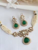Siyara Choker Necklace Set-green