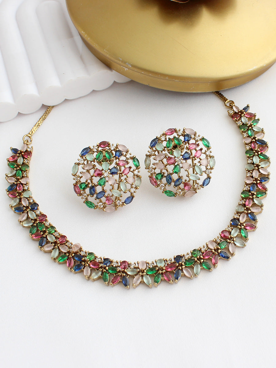 Aaria Necklace set-Multicolor