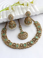 Lavika necklace set-Mint Green