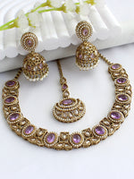 Lavika necklace set- Lavender