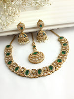 Lavika necklace set-Green