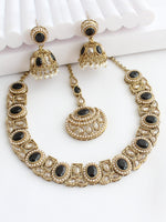 Lavika necklace set- Black