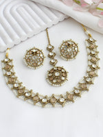 Vihani Choker Necklace set  - light Paech
