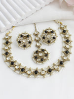 Vihani Choker Necklace set  - Black