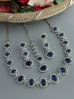 Aneri Necklace Set-Blue