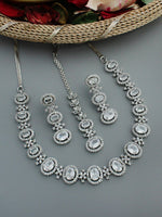 Aneri Necklace Set-Silver