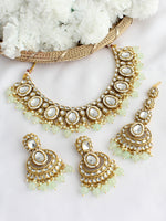 Manvika  Necklace Set-Mint Green