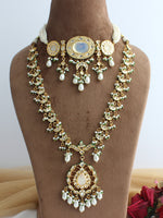 Nabhya Layered Necklace Set - Ivory