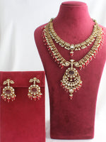 Shriya Layered Necklace Set  - Maroon