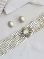 Alina Choker Necklace Set-Ivory
