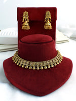 Meghna Necklace Set-Gold