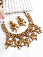 Radhika Bib Necklace Set-Green