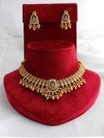 Shubhika Bib Necklace Set - Mint Green