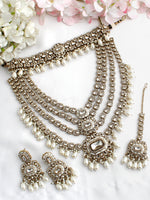 Prachi Layered Necklace Set-Gold