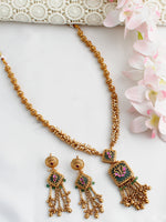Preksha Mala Necklace Set-Mint Green