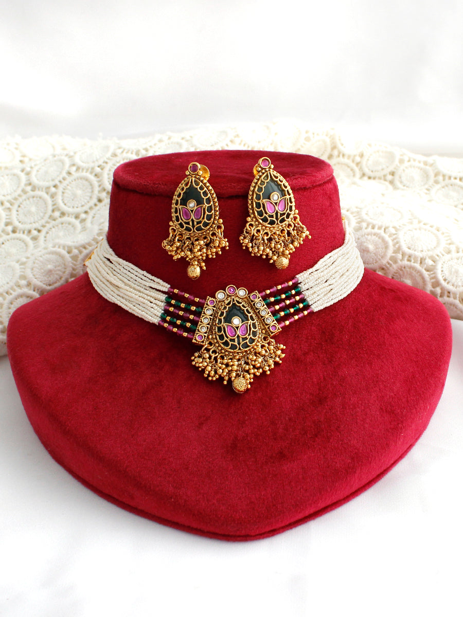 Moksha Necklace Set -Multicolor