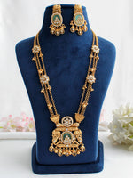 Karnika Long Necklace Set-Mint Green