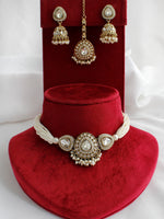 Nishvi Choker Necklace Set-Gold