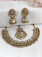 Savira Mirror Necklace Set-Gold