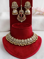 Savira Mirror Necklace Set-Gold