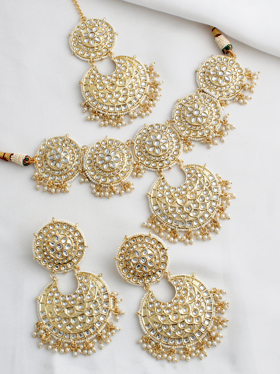 Aadhya Necklace Set-Gold
