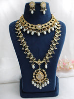 Meerakshi Layered Necklace Set-Ivory
