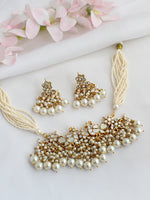 Ayanka Choker Necklace Set-Ivory