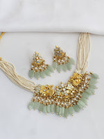 Sitakshi Necklace Set-Mint Green
