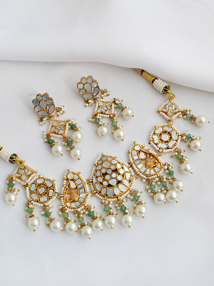 Nancy Choker Necklace Set-Ivory
