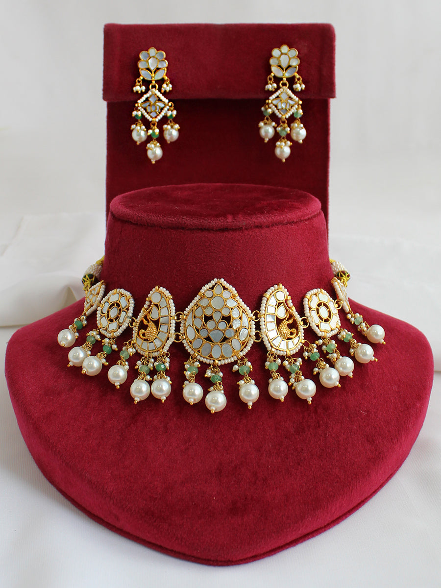 Nancy Choker Necklace Set-Ivory