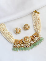 Ayanka Choker Necklace Set-Mint Green