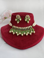 Madhubala Necklace Set-Green
