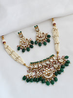 Lekaha Choker Necklace Set-Green