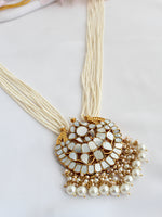 Mirika Pendant Long Necklace-Ivory