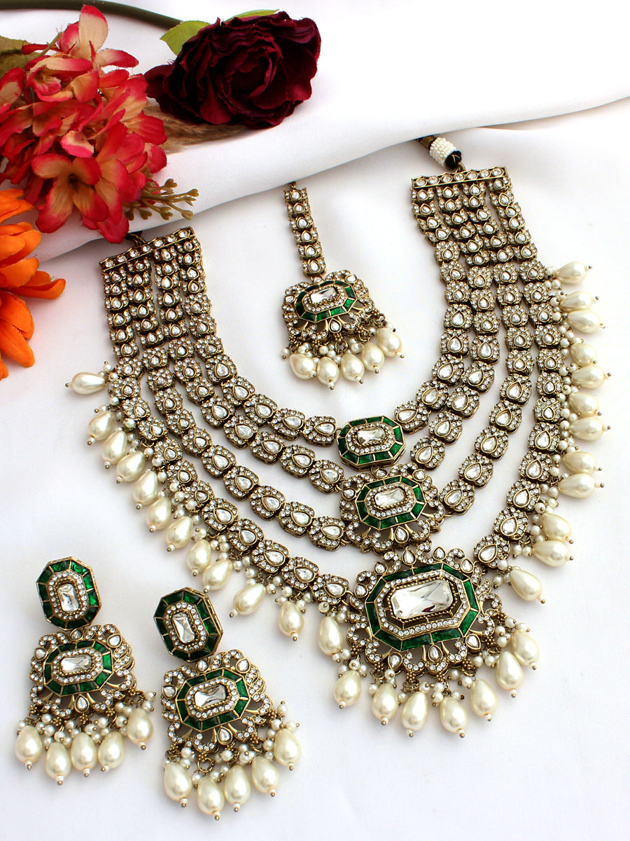 Anaya Necklace Set-White