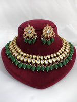 Muznah Necklace Set Ready-to-Ship Kundan Necklace Set | Indian Jewelry USA-Green