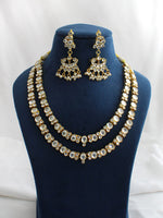 Janvika Layered Necklace Set South Asian Jewelry Set with Fast International Delivery-Gold