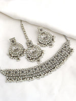 Yashika Necklace Set-Grey