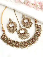Krishti Necklace Set-Maroon