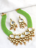 Netra Necklace Set-Mint Green