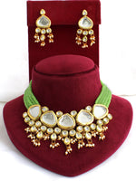 Netra Necklace Set-Mint Green