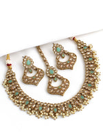 Ritika Necklace Set-Aqua