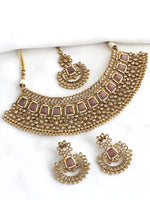 Meenaz Necklace Set-Lavender