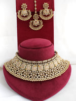 Meenaz Necklace Set-Peach